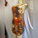 Privy  Vibrant Orange and Black Dress Photo 1