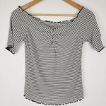 Caution to the Wind  Striped Off The Shoulder Top Photo 0