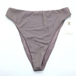 Good American Good Waist Sparkle Bikini Bottom Purple Gold Glitter 4 US XL Photo 0