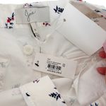 Joie  White Porcelain Floral Pleated Shorts Sz 12 Photo 3