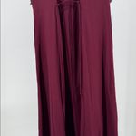 Elegant Burgundy velvet top lace detail 90s vintage tie back Dress 7 Y2K holiday Red Size undefined Photo 4