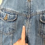 st. john's bay St. John’s Bay Women’s Vintage Denim Vest Corduroy Collar Full Zip Barncore L Photo 10