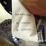 Revamped  Blue and White‎ Relaxed Smocked Off Shoulder Blouse Large Photo 8