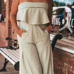 Luxxel Sage Green Jumpsuit Photo 0
