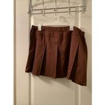 Wild Fable Women's Pleated Mini Skirt Woven Tennis A-Line Size S Brown Photo 7