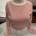 SheIn  Light Pink Long Sleeve Crop Top Photo 0