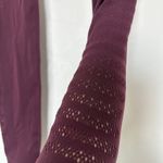 Lululemon Reveal 7/8 Tight Stripes 25" Dark Adobe Burgundy W5AF9S Size 6 Photo 5