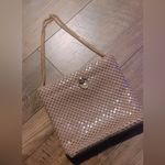 Tan vintage mesh bag with gold classic formal spring cocktail retro Photo 0
