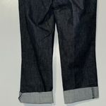 Gap Jeans Straight Cuffed Crop Stretch Cotton Dark Wash Denim Women’s 2 Photo 5