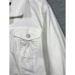 Sonoma Womens Denim Jacket Size 3X White Button Front Pockets Cotton Blend Photo 3