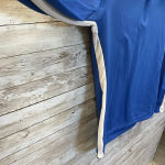 Nike Womens S Soccer Jacket Performance Blue White Full Zip Finger Holder Sport Photo 8