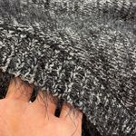 Rock & Republic Rock & Roll Black Silver Heather Long Sleeve V-Neck Fuzzy Pullover Sweater Sz L Photo 2