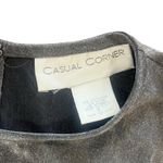 Casual Corner Metallic Silver Mini Dress Women Size 8 Silver Short Sleeve Formal Photo 2