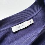 Lush Clothing Lush‎ | Round Neck Sequin Sleeve Sweater in Blue Medium Photo 5