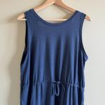 Columbia ‎ Easy Does It Omni-Shade Navy Blue Summer Dress Pockets Womens Size L Photo 3