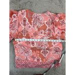 Nanette Lepore NWT  Top Blouse S Small Pink Paisley Tassel Tie V Neck School Boho Photo 3
