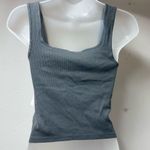 Charcoal Ribbed Tank Top Gray Size M Photo 4