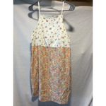American Eagle Floral Mini Dress Square Neck Spaghetti Straps Women's L White Size L Photo 1