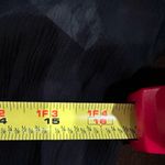 Buttons Just In Time Black Sheer Blouse With Ballon Short Sleeves With Jewel  SZ Photo 6