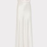 Ivory Satin Cowl Neck Gown Size Medium* Photo 0