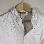 NWT Carmar white distressed destroyed long sleeve button down shirt Size undefined Photo 2
