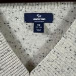 Lands' End Women's 1X 100% Cashmere V-Neck Sweater Flecked Off-White NWOT Plus Photo 1