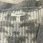 Maurice's Gray Geo Open Front Cardigan Women's Small Mid Thigh Length Relaxed Fit Photo 3