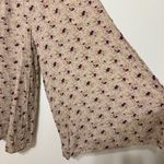 Natural Life  Flowy Floral Wide Leg Pants Size Medium Beige Purple Crop Comfy Photo 4
