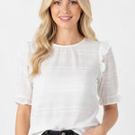 Shop The Mint  boho White top size small Photo 0