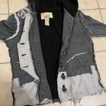 Buckle BKE Sweater Womens Medium  Raw Edge Sherpa Lined Hoodie Button Full Zip Photo 4