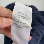 See By Chloe Dress Womens 36 Small Dark Denim Blue Mock Neck Crepe Mini Photo 5