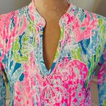 Lilly Pulitzer Let's Cha Cha Sarasota Tunic Length Pearl Beaded Shirt Small Photo 2