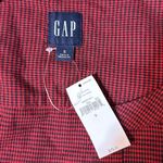 Gap  Long Sleeve Henley Mini Dress in Red Houndstooth Small Holiday Christmas Photo 10