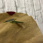 Rare Vintage Joseph Atelier Walker XS Brown Suede Pencil Skirt beaded flowers Photo 13