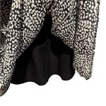 Joie  LILIANNA BLACK WHITE ROMANTIC RUFFLED SILK RUCHED SMOCKED WAIST LINED DRESS Photo 6