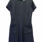 Loft NWT  Retro Tweed Fit & Flare Patch Pocket Mod Dress Black White Size 12 NEW Photo 0