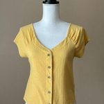 Harper Heritage  | Yellow V-Neck Button Down Top Sz M Photo 0