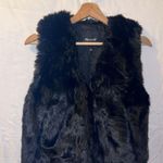 Madewell  black faux fur vest hook closure size XS Photo 2