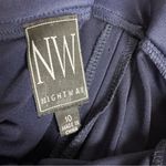 Nightway Navy Sequins Lace Gown Womens 10 Formal Maxi Gown Halter Style Slit Blue Photo 5