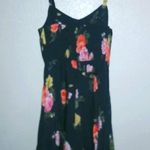 Old Navy Cami Skater Dress S Navy Tropical Floral Bold Roses Sun Dress Photo 0