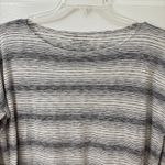 Eileen Fisher Striped Boxy Top Tunic M Gray White Sustainable Cotton Tencel Photo 2
