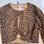 Michael Kors Animal Print Long Sleeve Women’s Bikini 2 Piece Set Sz XL Photo 1