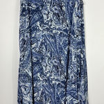 cupio Dress L Blue White Paisley Handkerchief Hem Fairy Boho Whimsical Resort Photo 0