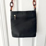 Silver Blue USA Black Nylon Shoulder Bag Tortoise Chainlink Strap Vintage Y2K Photo 8