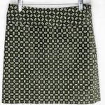 Etcetera  Geometric Avocado Velvet Mini Pencil Skirt Size 4 Photo 1