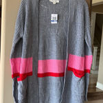 Ultra Flirt  New York Los Angeles Gray Crochet Knit Sweater Cardigan Womens Small Photo 0