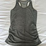 Athleta  Womens Small Seamless Ruched Side Tank Top Gray Yoga Racerback Nylon Photo 0
