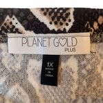 Planet Gold NWOT Snake Print Skater Skirt Button Photo 5