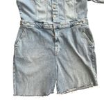 Good American  Denim Romper Shortsleeve Jumpsuit – Size 5 (2X) Photo 3