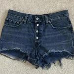 Levi's Levi’s Black high rise button front 501 shorts in size 28 Photo 0